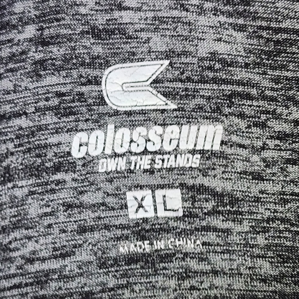 Wisconsin Badgers Quarter Zip Colosseum Pullover Mens XL Gray Space Dye Sport - Picture 4 of 13